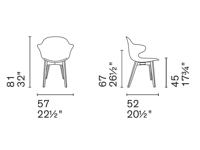 Calligaris SAINT TROPEZ/カリガリス サントロペWood Frame (2脚セット)