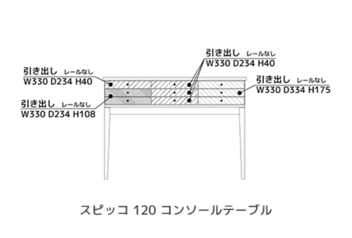 Spicco 120コンソールテーブル